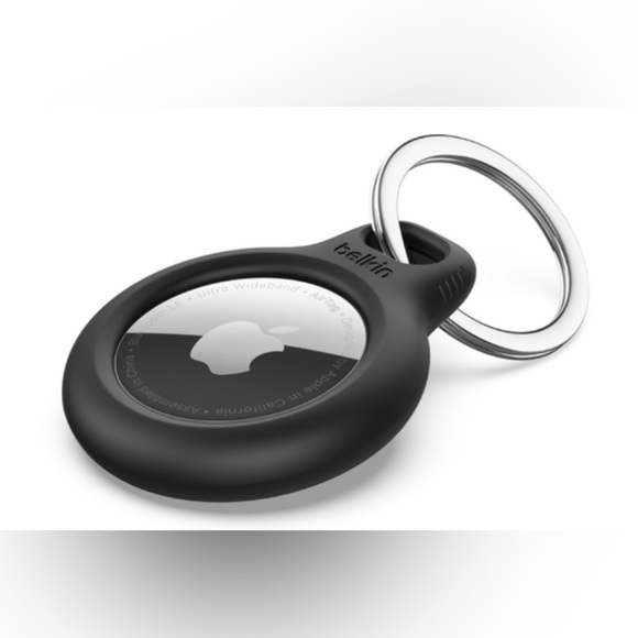 NWT• Belkin• Apple AirTag• Secure Holder w/Key Ring for AirTag• 4 Pack• Black - Picture 4 of 4